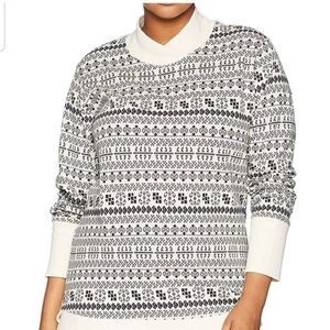 New women's Columbia Jacquard sportswear ski long sleeve shirt size M 90% cotton